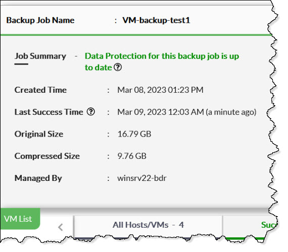 BDRSuite VMware backup recovery and replication monitoring